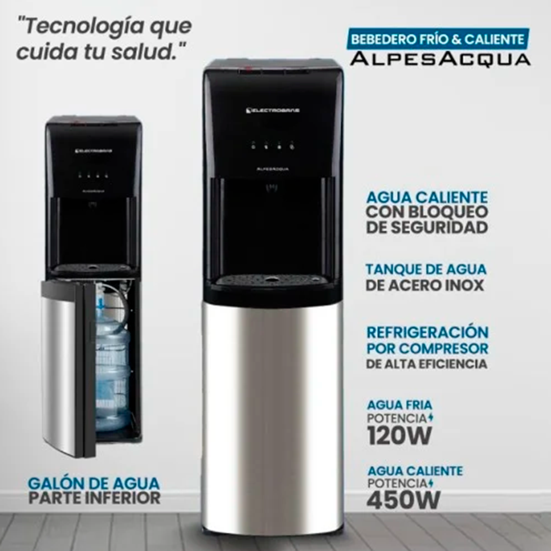 BEBEDERO DE PIE ALPES AQUA CON CARGA DE BIDÓN INFERIOR - Imagen 2
