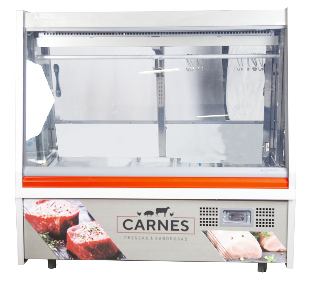 EXHIBIDORA CARNICERA 1.5MTS CON DEPOSITO LUXURY