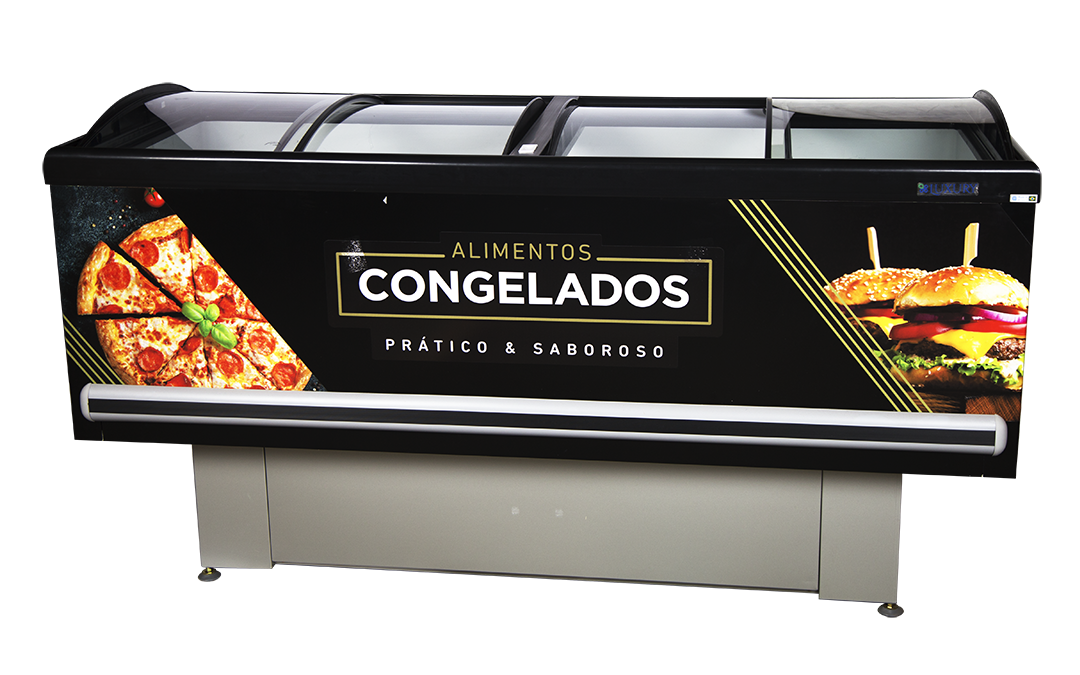 EXHIBIDOR ISLA VIP REFRIGERADO VIDRIO CURVO 1,89MTS. LUXURY - Imagen 2