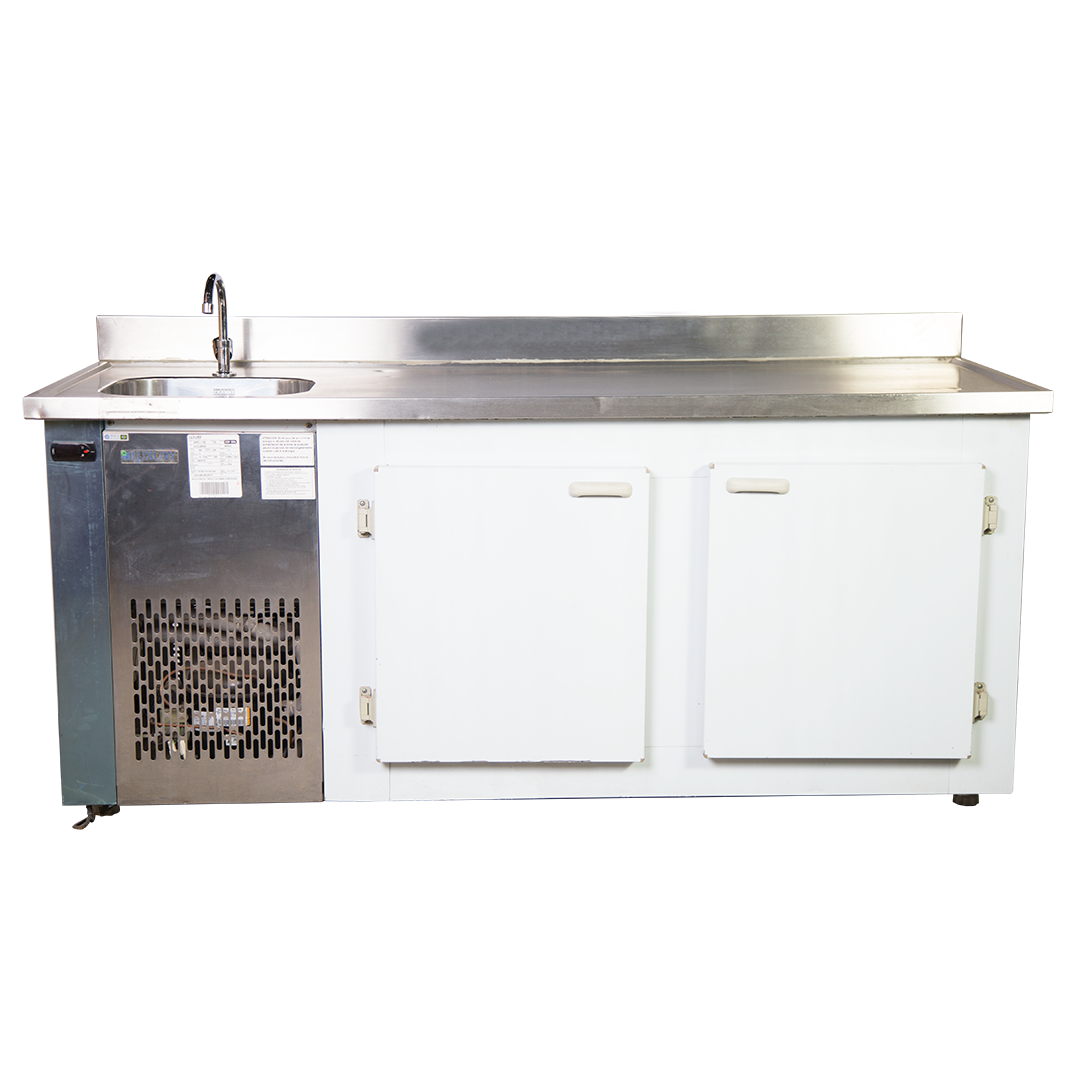 MOSTRADOR REFRIGERADO 1.90 MTS CON BACHA LUXURY