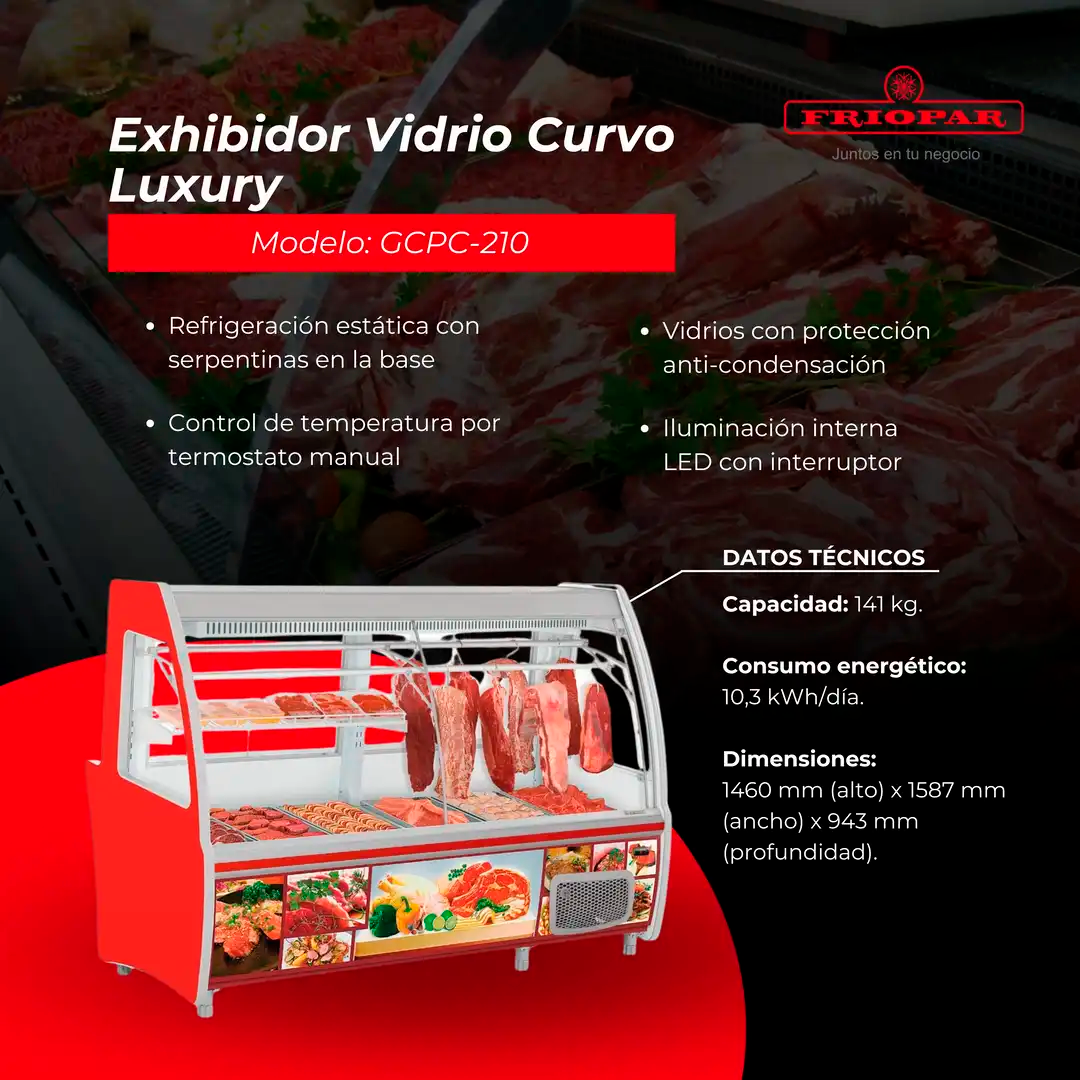 EXHIBIDOR VIDRIO CURVO LUXURY - Imagen 8