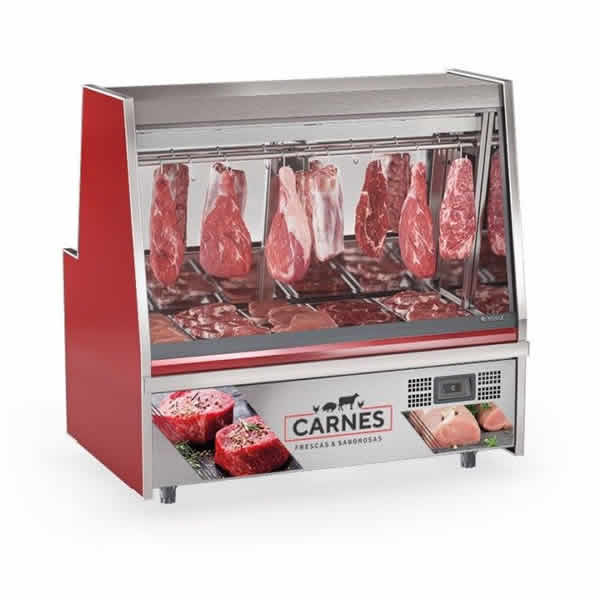 EXHIBIDORA CARNICERA 1.5MTS CON DEPOSITO LUXURY - Imagen 5